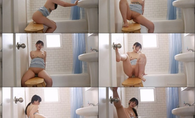 MillionTrackerOnlyFansAsian superb netroots goddess Yuna bathroom pinning masturbation self-sucking crystal cock crazy self-plugging orgasm squirting