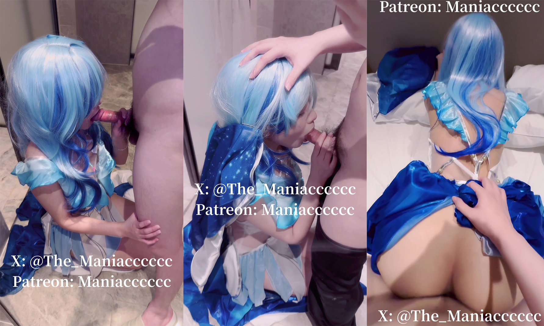 [COS control ecstasy] "Beauty Coser Collector" Kebajikan Ji Pao Liang Master "Maniacccccc" sumber berbayar "Mingchao" Pengawal pantai melutut di hadapan cermin untuk blowjob, pintu masuk belakang yang sempurna 1